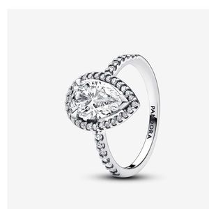 Pandora Sparkling Pear Halo Ring